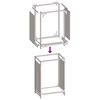 vidaXL Stojalo za drva antracitno 44x28x65 cm hladno valjano jeklo