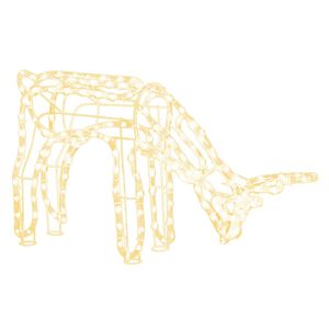 vidaXL Božična figura severni jelen toplo bel 73x31x45 cm
