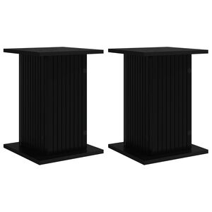 vidaXL Stojalo za rastline 2 kos Črna 30,5 x 30 x 43 cm Inženirski les