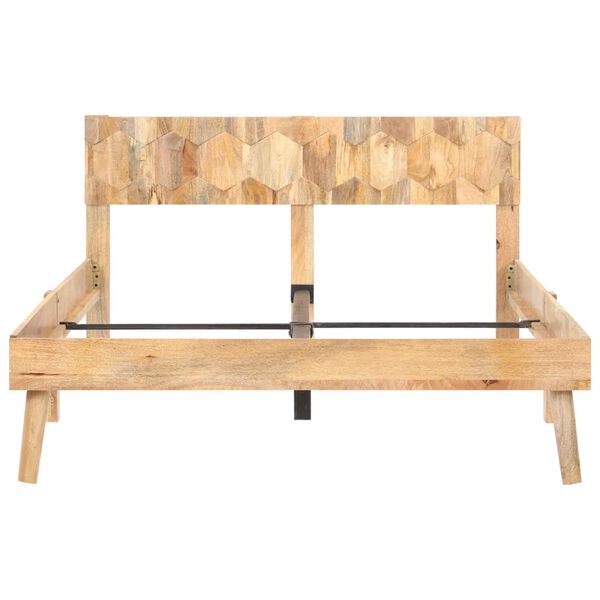 vidaXL Posteljni okvir iz trdnega mangovega lesa 120x200 cm