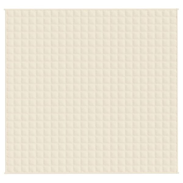 vidaXL Obtežena odeja svetlo krem 220x240 cm 11 kg blago