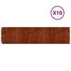 vidaXL Robovi trave 10 pcs 25 x 103 cm Vremensko odporno jeklo Rjav