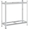 vidaXL Dvoplastna polica za pnevmatike Silver 110x40x109 cm Steel