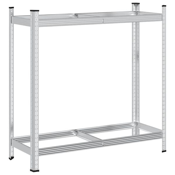 vidaXL Dvoplastna polica za pnevmatike Silver 110x40x109 cm Steel