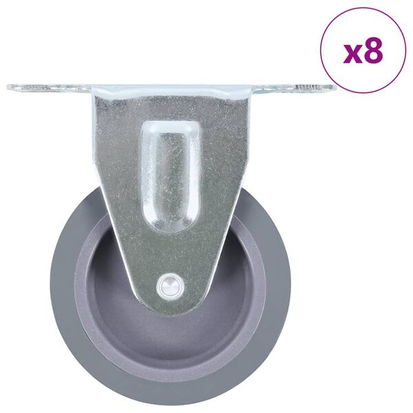 vidaXL Fiksna kolesa 8 kosov 75 mm