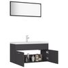 vidaXL Komplet kopalniškega pohištva sive barve iverna plošča