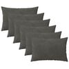 vidaXL Prevleka za blazino 6 pcs HEERLEN Temno siva 50 x 70 cm Žamet