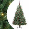 vidaXL Umetno Zložljivo Božično Drevo Zelena 150 cm PVC in kovina
