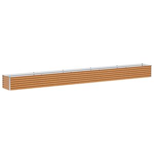 vidaXL Vrtna visoka greda 485 x 50 x 36 cm Cinkana jeklena