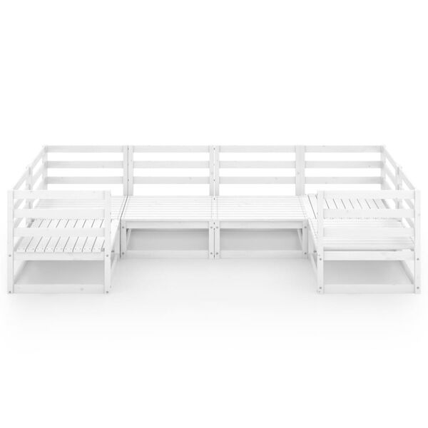 vidaXL Vrtna sedežna garnitura 6-delna trdna borovina