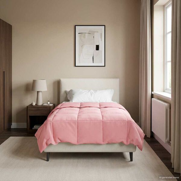 vidaXL Polna celoletna prevleka Roza 155 x 220 cm Mikrovlakna