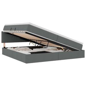 vidaXL Postelja z dodatnim prostorom za shranjevanje in LED osvetlitvijo
