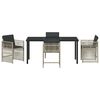 vidaXL Komplet za jedilnico v vrtu 5 pcs Svetlo siva