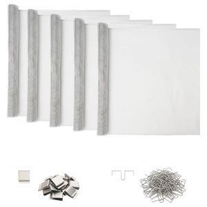 vidaXL Pokrov za svetlobne ja&scaron;ke s sponkami 5 kos 70 x 190 cm Aluminij