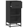 vidaXL Komoda črna 35,5x35x76 cm inženirski les in kovina
