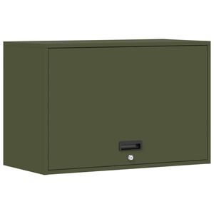 vidaXL Stenska omara za garažo Olivno zelena 80 x 40 x 53 cm