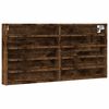 vidaXL Vitrina dimljeni hrast 100x8,5x50 cm inženirski les