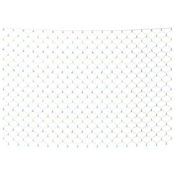 vidaXL Novoletna svetlobna mreža večbarvna 3x2 m 204 LED lučk