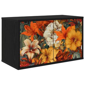 vidaXL Stenska TV omarica GENNEP 69 x 33 x 40 cm Črni hrast