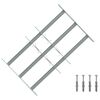 vidaXL Zavarovalna re&scaron;etka za okna z 3 prečkami 3 pcs 430-740 mm