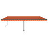 vidaXL Prostostoječa ročno zložljiva tenda 600x300 cm oranžna/rjava