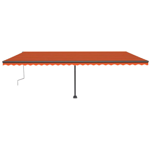 vidaXL Prostostoječa ročno zložljiva tenda 600x300 cm oranžna/rjava