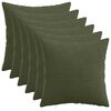 vidaXL Prevleka za blazino 6 kos HEERLEN Zelena 30 x 30 cm korduroy