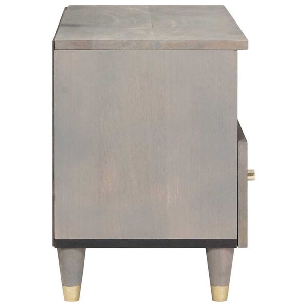 vidaXL TV omarica s predalom Siva 70 x 33 x 46 cm Masiven les manga