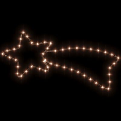 vidaXL Božična figura komet 48 toplo belih LED lučk 65x28 cm