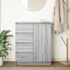 vidaXL Komoda s predali siva sonoma 71x35x84 cm inženirski les