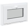 vidaXL Okno za klet RISOR 60 x 40 cm PVC in steklo Bela