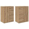 vidaXL Stranske omare CORONA 2 kos Umetni hrast 59 x 39 x 80 cm