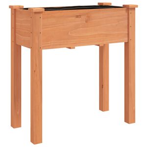 vidaXL Korito s podlogo rjave barve 71x37x76 cm trden les jelke