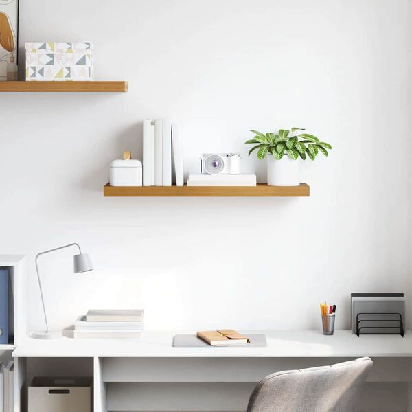 vidaXL Stenska polica Bež 90 x 23,5 x 4 cm Konstruiran les