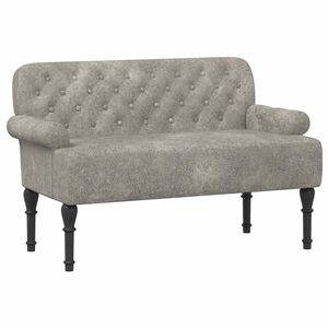 vidaXL Dvojnica s gumbi Svetlo siva 120 x 65 x 78 cm
