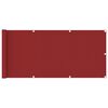 vidaXL Balkonsko platno rdeče 75x400 cm HDPE