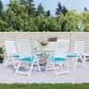 vidaXL Blazine za vrtne stole 6 kosov turkizne 40x40x3 cm tkanina