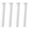 vidaXL Noge za konzolno mizico 4 kosi bele 72 cm jeklo