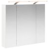 vidaXL Kopalni&scaron;ka ogledalna omara z LED lučmi Bela 80 x 14.5 x 70 cm