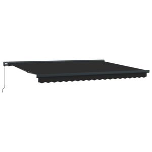 Vlečna tenda Antracitna in siva 400 &times; 300 cm Platno in aluminij