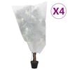 vidaXL Prevleka za rastline iz flisa z zadrgo 4 kosi 70 g/m&sup2; 0,8x0,8 m
