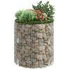 vidaXL Okrogel gabion pocinkano jeklo Ø100x100 cm