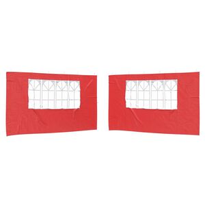 vidaXL Stranska stena zabavnega &scaron;otora 2 kos 400 x 195 cm Rdeča