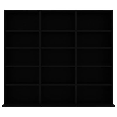 vidaXL Omarica za CD plošče črna 102x23x89,5 cm iverna plošča