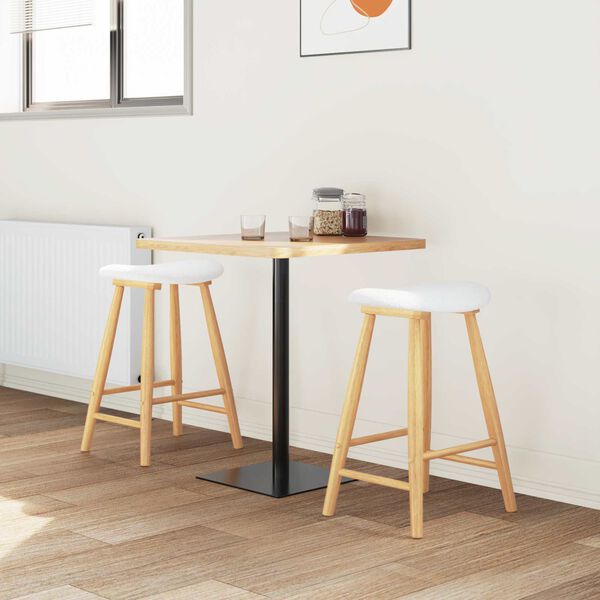 vidaXL Jedilni stoli 2 pcs Naravna 46 x 37 x 63 cm Masivno gumovo les