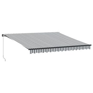 vidaXL Ročno zložljiva tenda antracit in bela 400x350 cm