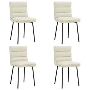vidaXL Jedilni stoli 4 kosi krem žamet