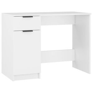 vidaXL Pisalna miza bela 100x50x75 cm konstruiran les