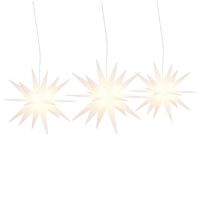 vidaXL Božične svetilke LED 3 kosi zložljive bele