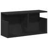 vidaXL Stenska omarica 60x20x30 cm črna inženirski les